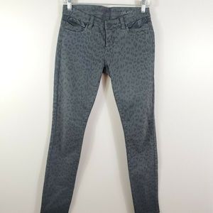 BLANK NYC gray leopard animal print skinny jean 25